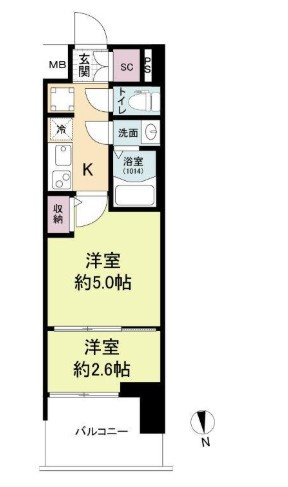 【間取り】 | セレニテ難波グランデノール