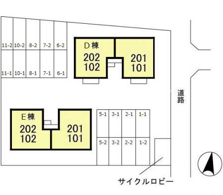 パミドール　Ｄの区画図|高崎、前橋のお部屋探しはエンドスケープまで！お客様の理想お聞かせ下さい♪