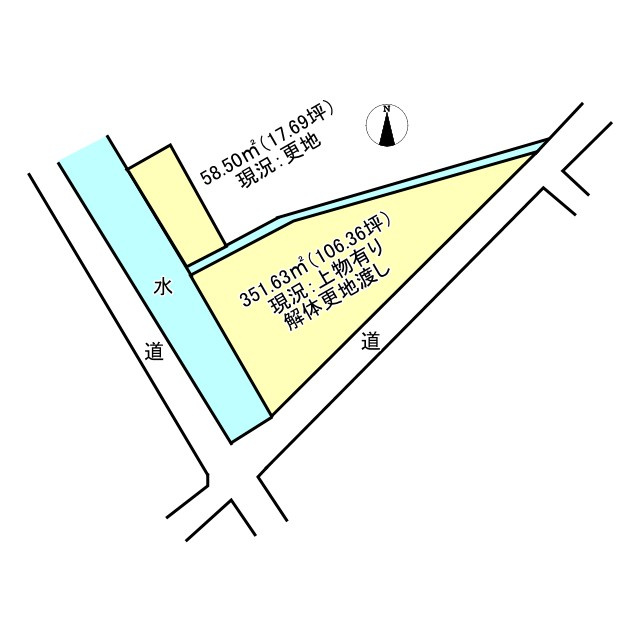 西条市安知生売土地の土地図