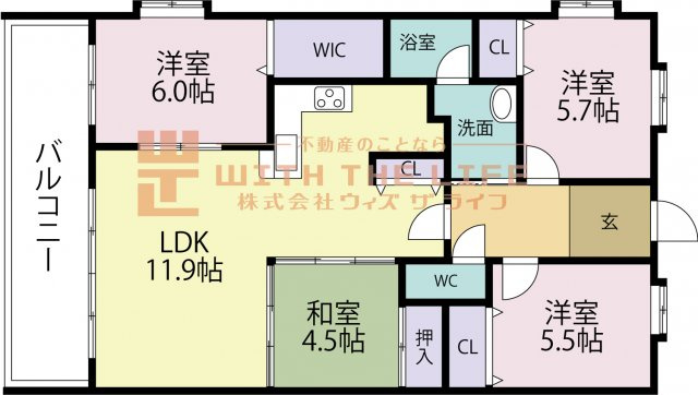 エバーライフ久留米南【キャッシュバック対象物件】の間取り