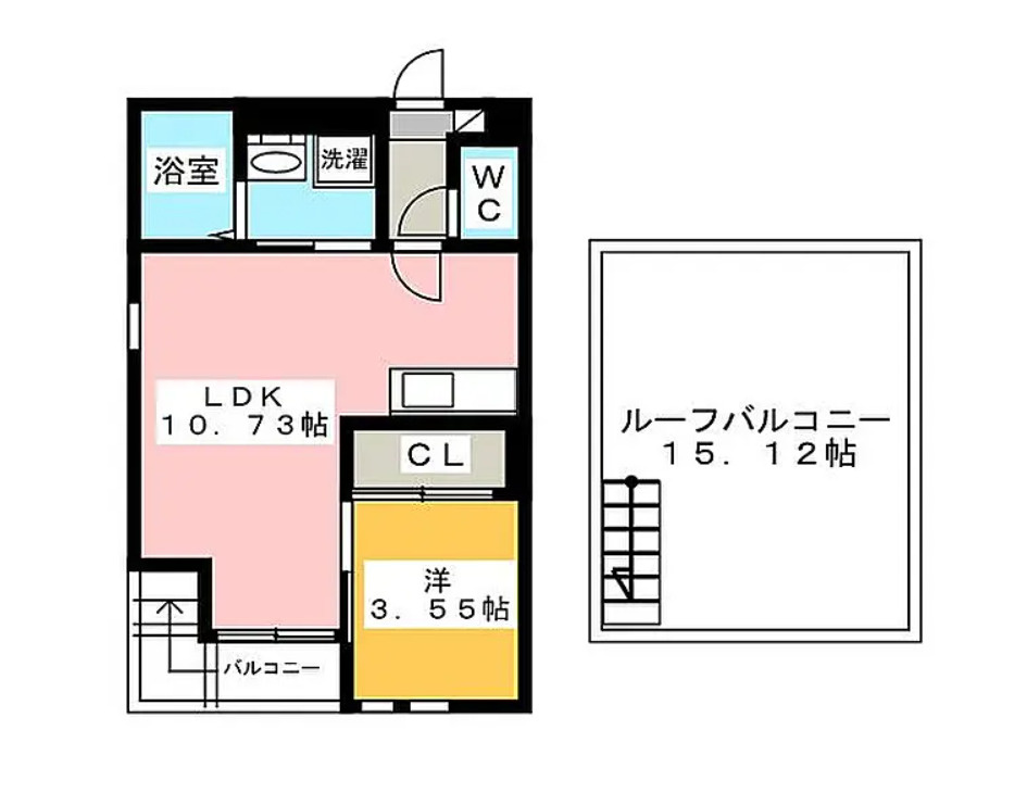 福岡市東区千早1丁目　１棟売りアパート　投資／収益物件の間取り