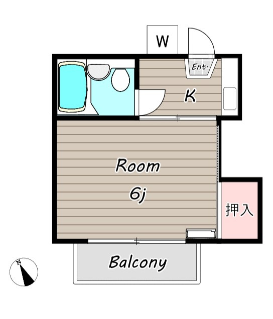 ハイツ恵利佳の間取り