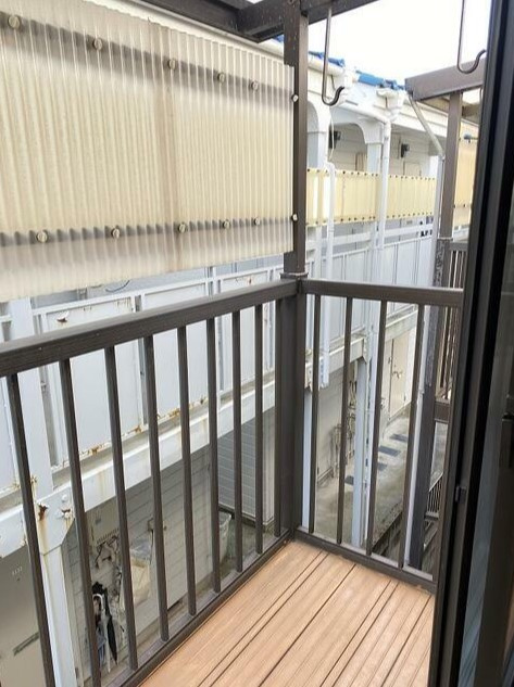 ハイツ恵利佳のバルコニー