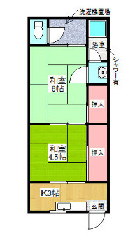 大阪府箕面市桜井2丁目　１棟売りアパート　投資・収益物件の間取り