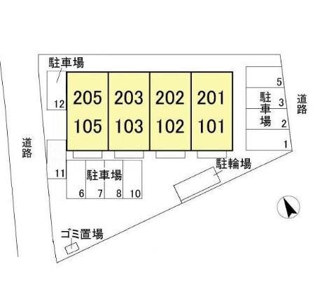 ラフォーレ塚崎の区画図