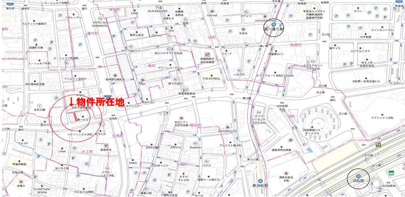 土地 浜松市中央区大工町311-23 ・JR「浜松」駅、遠州鉄道「第一
