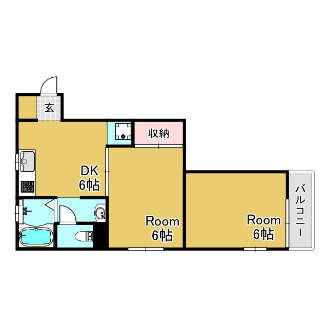 神戸市長田区高取山町１丁目の賃貸マンションの間取り