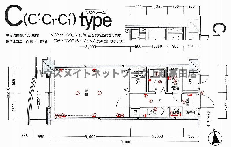 ピアハイム高田の間取り|間取図