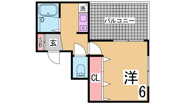 神戸市兵庫区佐比江町の賃貸マンションの間取り