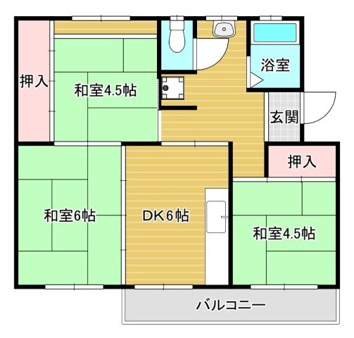 公団狭山住宅3号棟の間取り