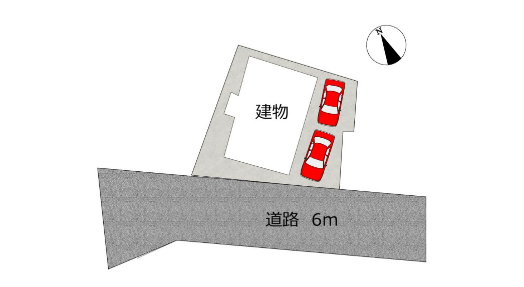 【中古戸建】東海市荒尾町奥曽山の区画図|■区画図
閑静な住宅街となっており前面道路車通り少ないため縦列駐車2台可能です♪（車種による）