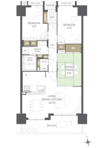 【間取り】サーパスシティ栗林 