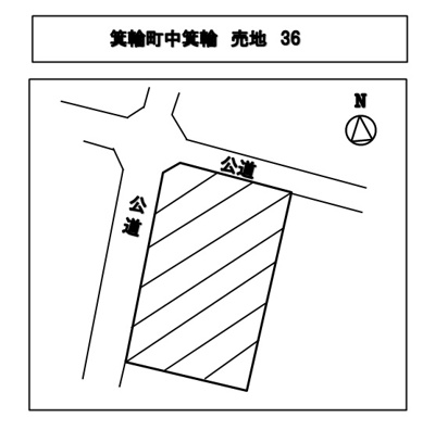 【区画図】 | 箕輪町中箕輪 売地36 | 区画図