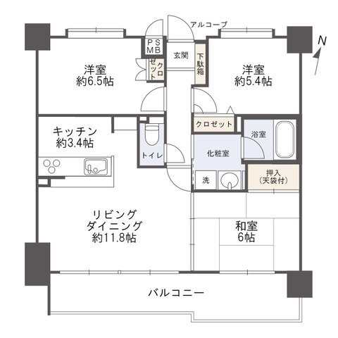 ダイアパレス西宝町弐番館の間取り