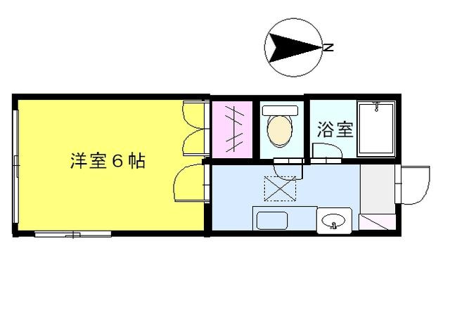 バストイレ別、南向き１Ｋです。