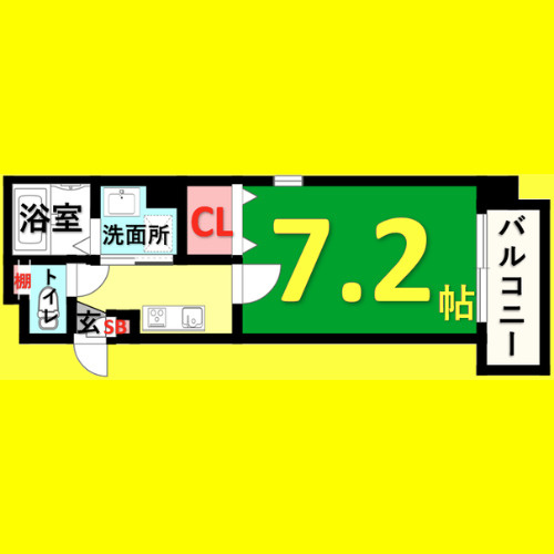 ルヴェール丸の内　名古屋市賃貸　仲介手数料無料の間取り