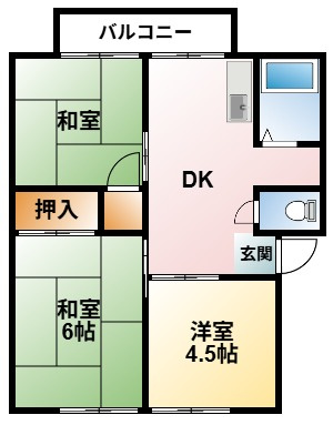 板倉ハイツの間取り
