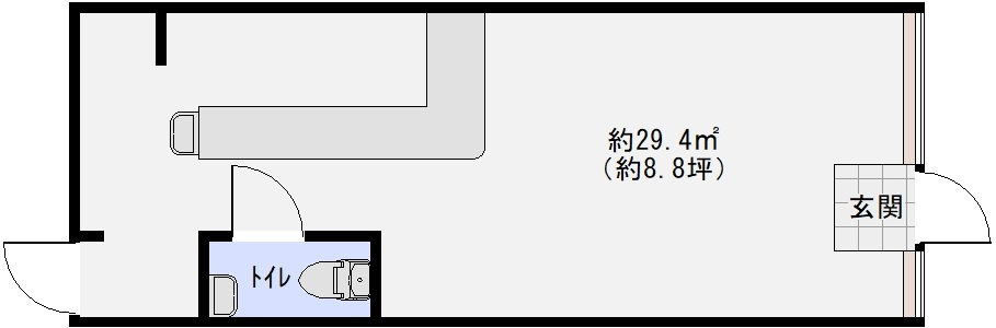 柏原市玉手町の店舗一部の間取り