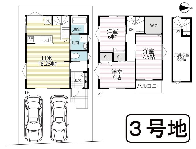 限定４区画新築分譲☆人気のオール電化仕様☆設備充実☆駐車２台ＯＫ☆山科区西野山射庭ノ上町の間取り