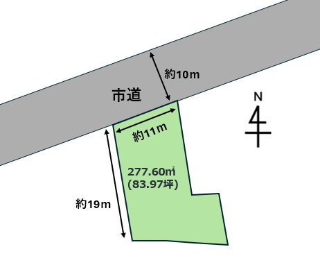東根市大字蟹沢2112-25の土地図