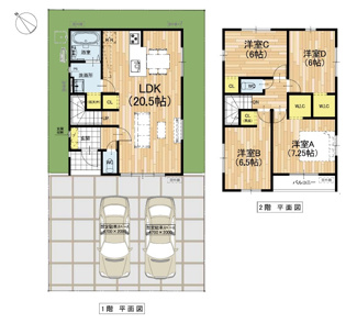 【間取り】 | 野洲市永原　2号地　新築戸建
