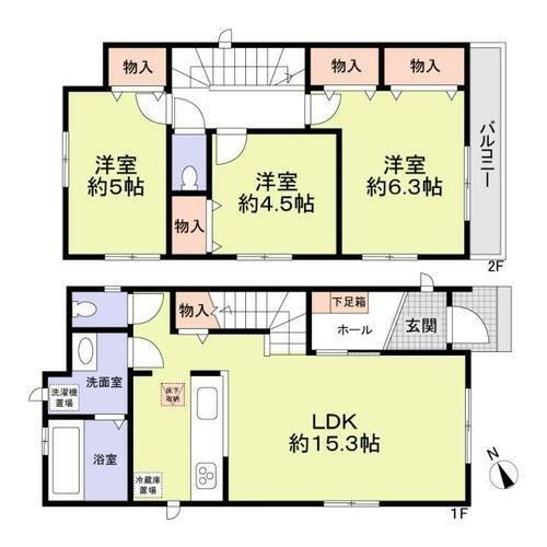 垂水区千鳥が丘新築一戸建ての間取り