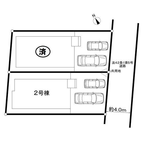 垂水区千鳥が丘新築一戸建ての区画図