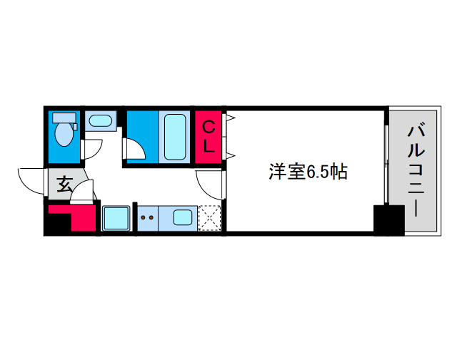 アスヴェル阿波座BLUE EARTHの間取り