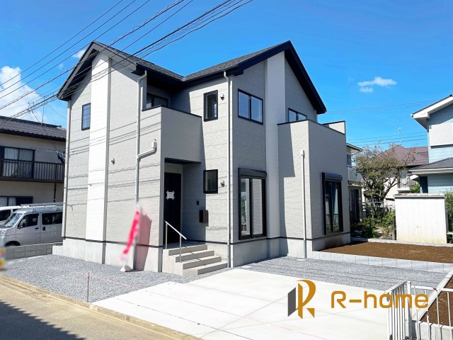 つくばみらい市谷井田8期　新築戸建て　1号棟の外観|ご予約を頂ければ、『平日』はもちろん『早朝』や『夜間』もご見学可能です♪お気軽にお申し付けください♪