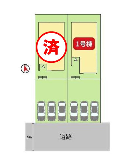 【区画図】 | 新築分譲住宅　山形市江俣二丁目1期　全2棟 | 全2棟の分譲住宅です♪