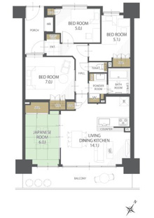 【間取り】ガーデンブリーズ光の街 