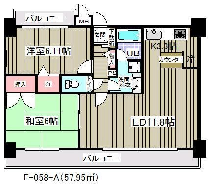 アウラ１０（Ｅ－０５８）の間取り