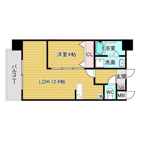 Alivis北梅田の間取り