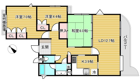 【間取り】 | パークハイム住吉山手