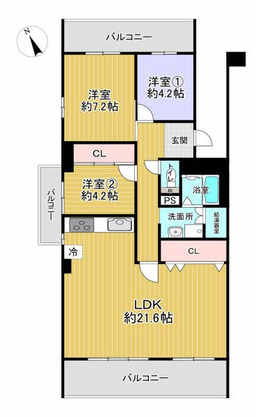 グランドメゾン守山　3号棟の間取り