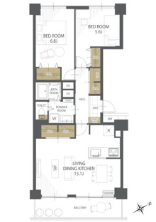 【間取り】東急ドエルフェニックス 