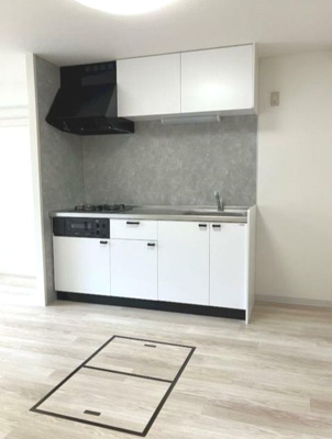 【キッチン】 | 常盤台マイコーポ | 2口ガスコンロが使えるグリル付きキッチンです