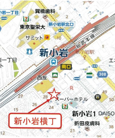 新小岩横丁の地図