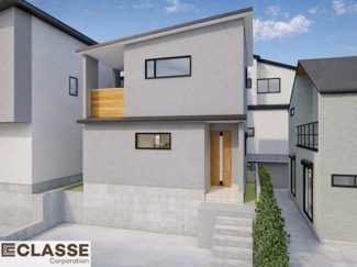 【外観パース】 | 宇治市琵琶台1丁目　売土地　建築条件付き | 弊社標準仕様（アトリエスタイルハウス仕様）では、耐震等級3相当が標準です。間取りにもよりますので、設計士に確認しながら、ご希望の間取りとの兼ね合いで考えていきましょう。