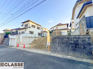 【前面道路含む現地写真】 | 宇治市琵琶台1丁目　売土地　建築条件無し