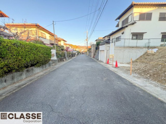【前面道路含む現地写真】 | 宇治市琵琶台1丁目　売土地　建築条件無し