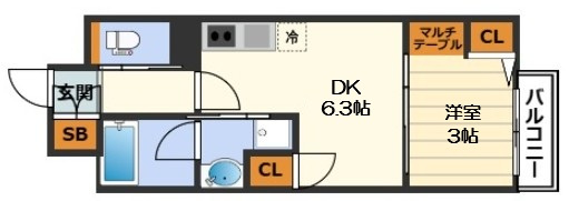 【間取り】 | アーバネックス大阪天満宮II