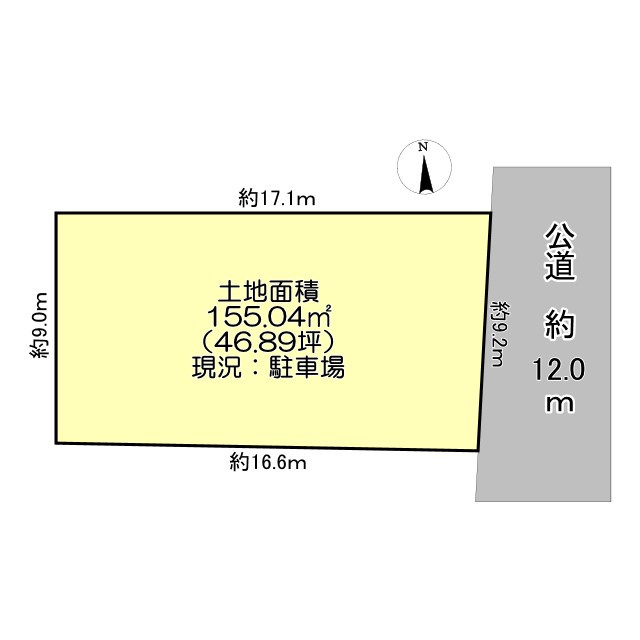 中区金山２丁目土地の区画図|土地　地形図