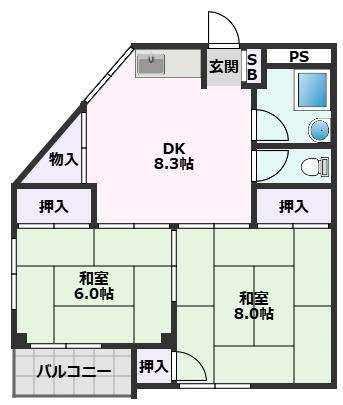 【間取り】 | 千里七尾マンション