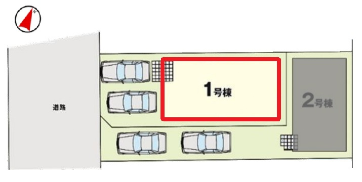 エルデ　名古屋市天白区中砂町　全2棟　新築戸建の区画図