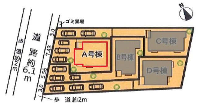ハートフルタウン天白区土原8期　全4棟　新築戸建の区画図