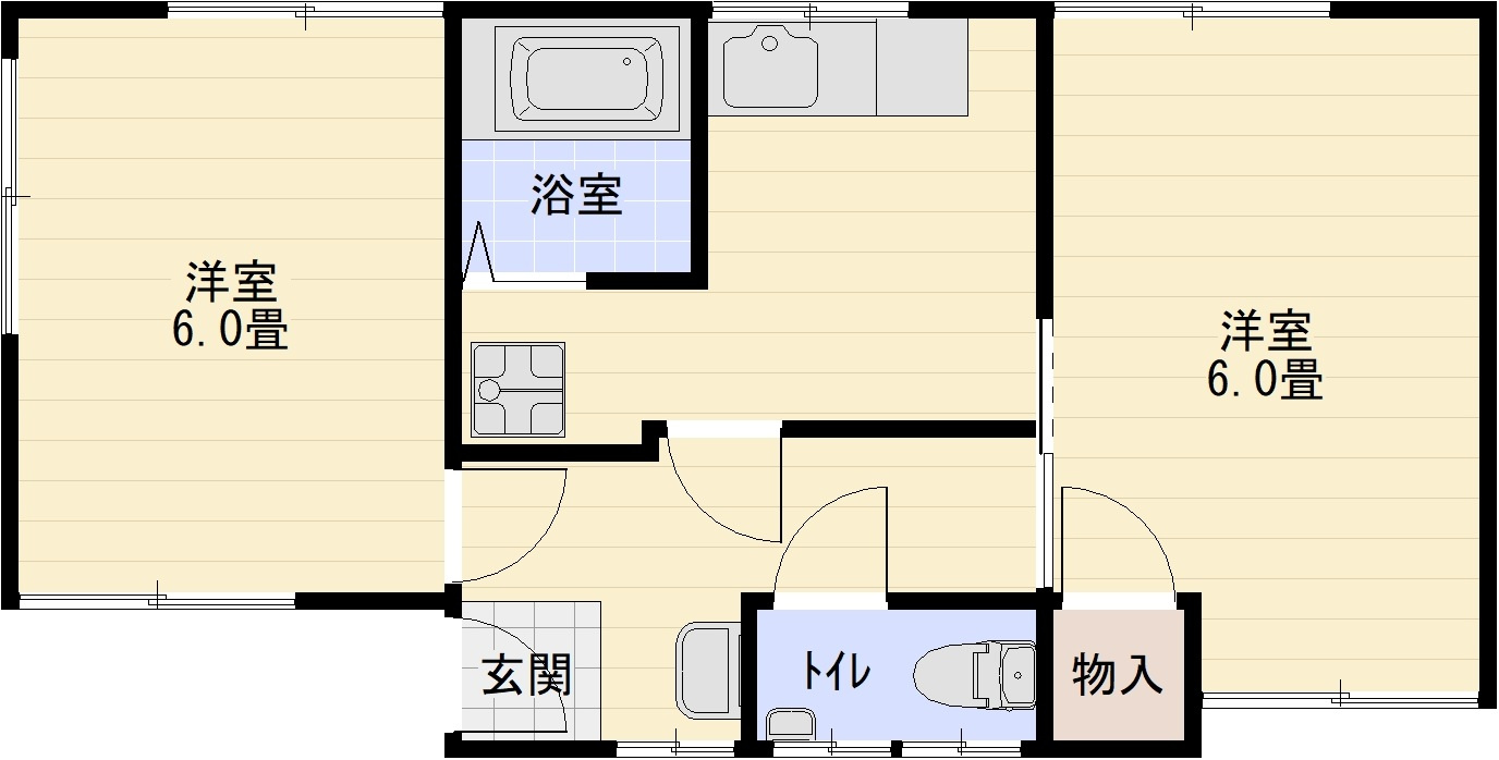 柏原市平野１丁目の一戸建ての間取り