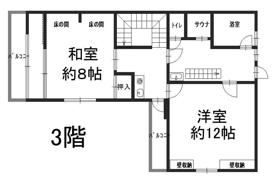 西宮市山口町船坂中古戸建の間取り