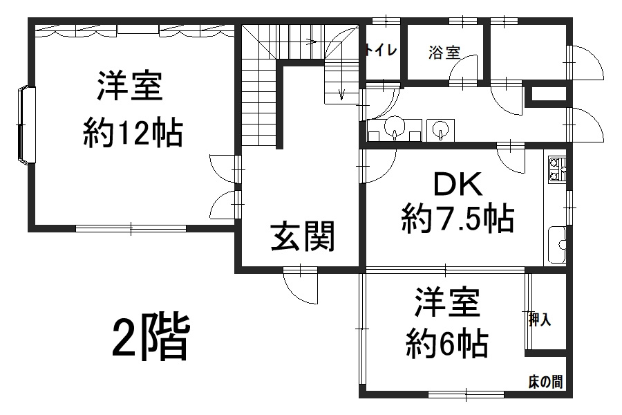 西宮市山口町船坂中古戸建の間取り