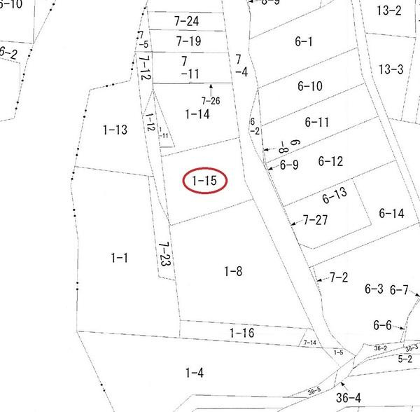 岡崎市本宿町字上ノ山・住宅用地の区画図